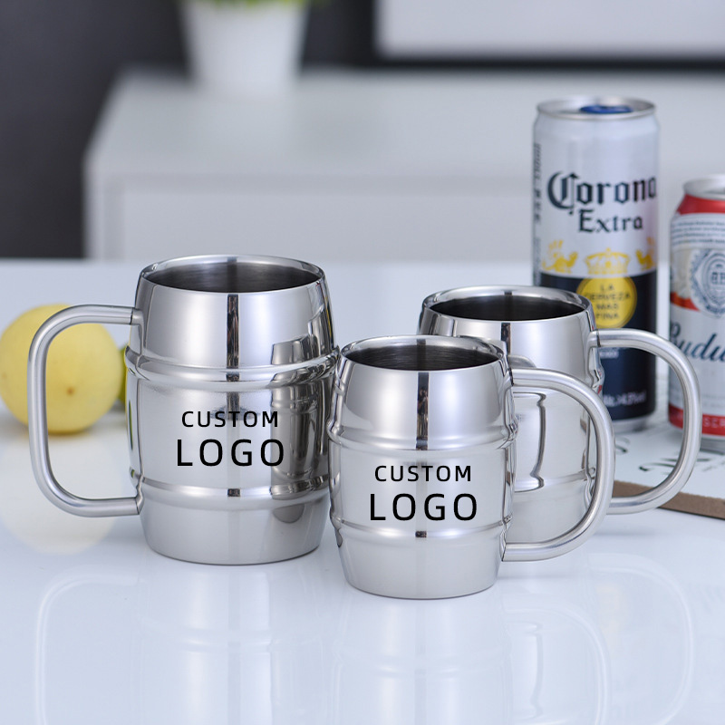 Coffee Tea Friends - Stainless Steel Beer Cup Laser Carved