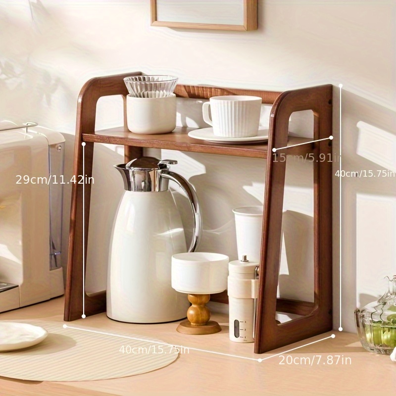 Tea Coffee Utensils - Cup Holder Storage Rack Desktop Doublelayer