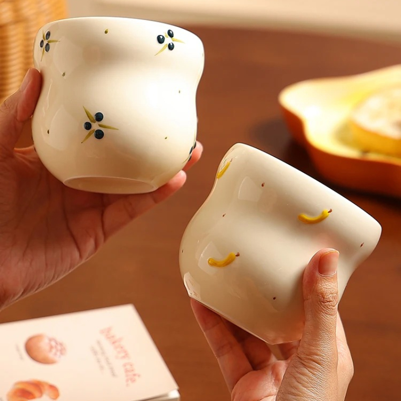 Tea Coffee Utensils - Embossed Hand-held Coffee Mugs, High-end Rinking