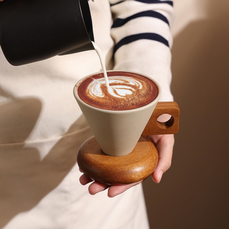 Tea Coffee Utensils - Retro Coffee Cups Heat-proof Conical Ceramic