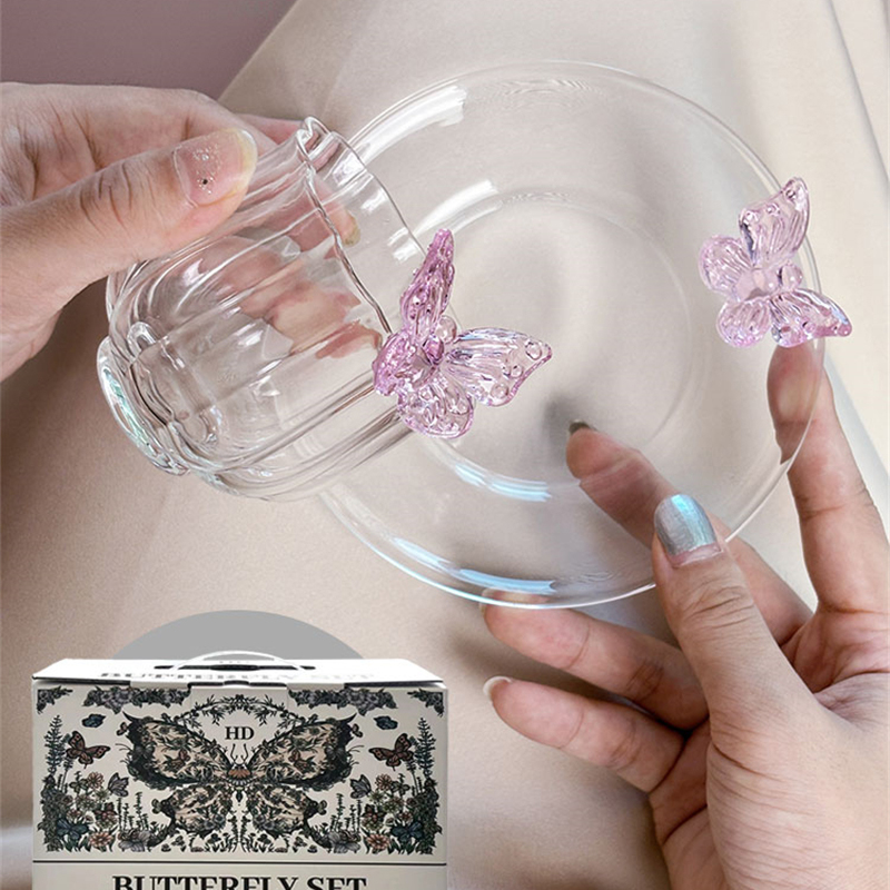 Coffee Cup and Saucer Set Glas - Tea Coffee Utensils review and price