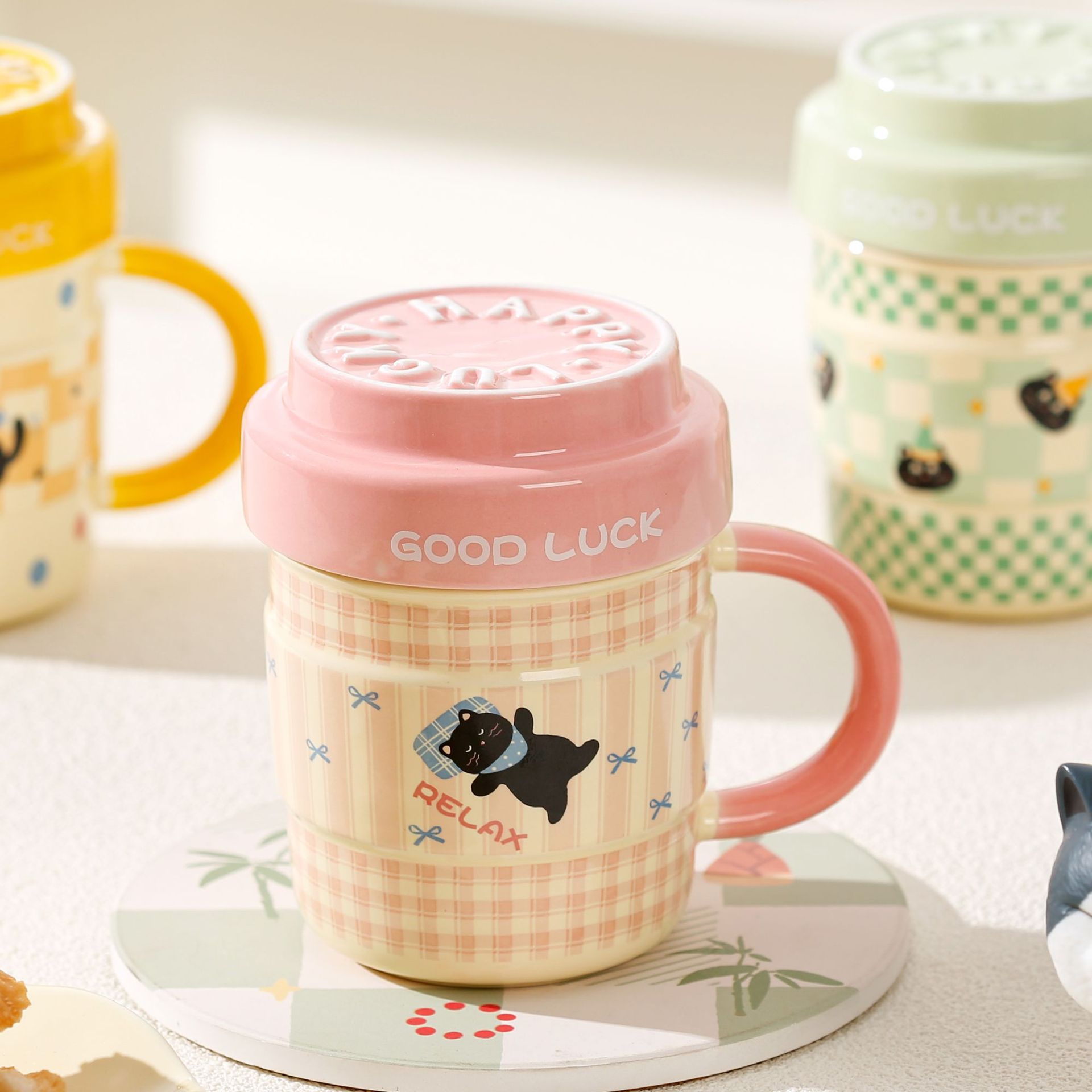 Cartoon Cat Ceramic Mug Cerami - Coffee Tea Friends review and price