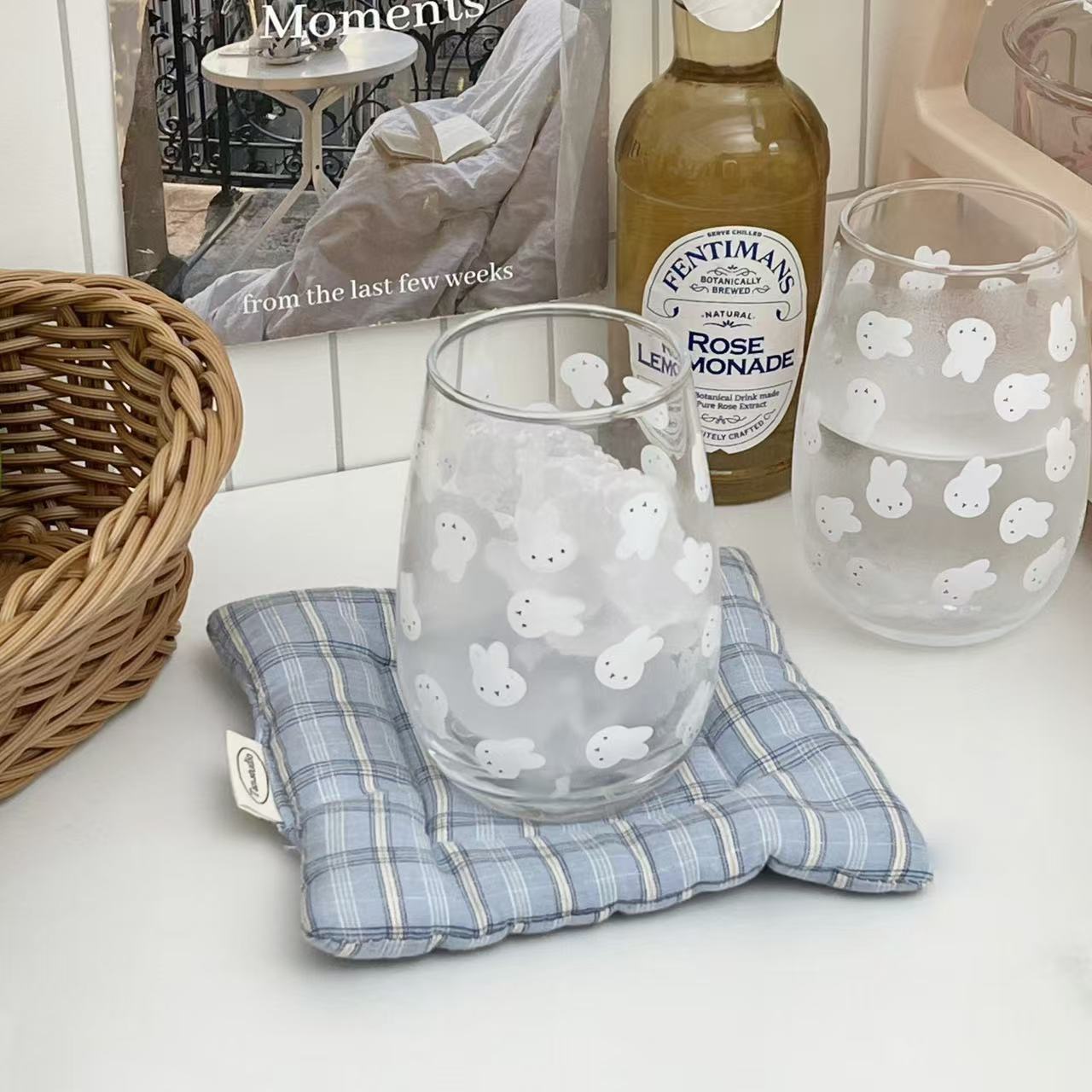 Cute Miffy Rabbit Printed Glas - Coffee Tea Cups review and price