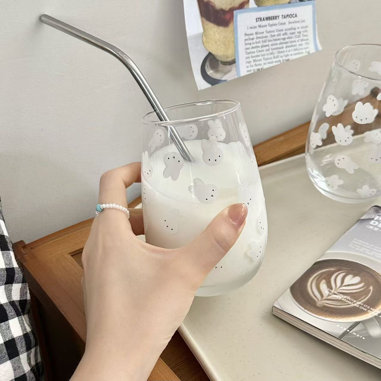 Cute Miffy Rabbit Printed Glas - Coffee Tea Cups review and price