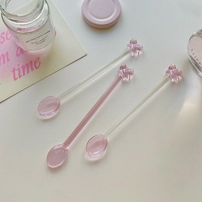 Pink Bow-Adorned Glass Coffee  - Tea Coffee Utensils review and price