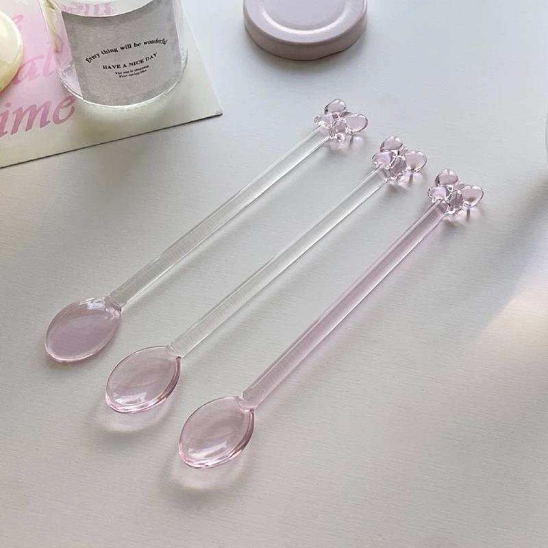 Pink Bow-Adorned Glass Coffee  - Tea Coffee Utensils review and price