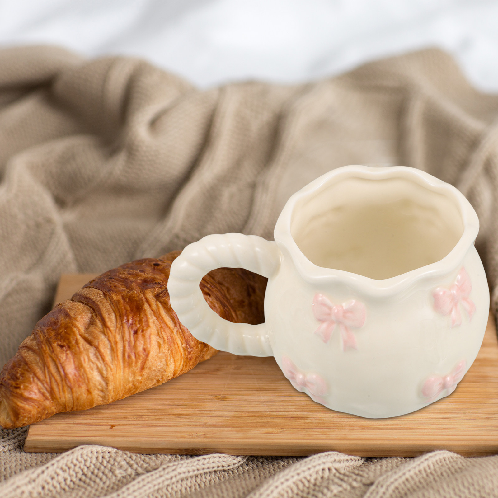 Unique 3D Bowknot Ceramic Mug  - Morning Tea Coffee review and price