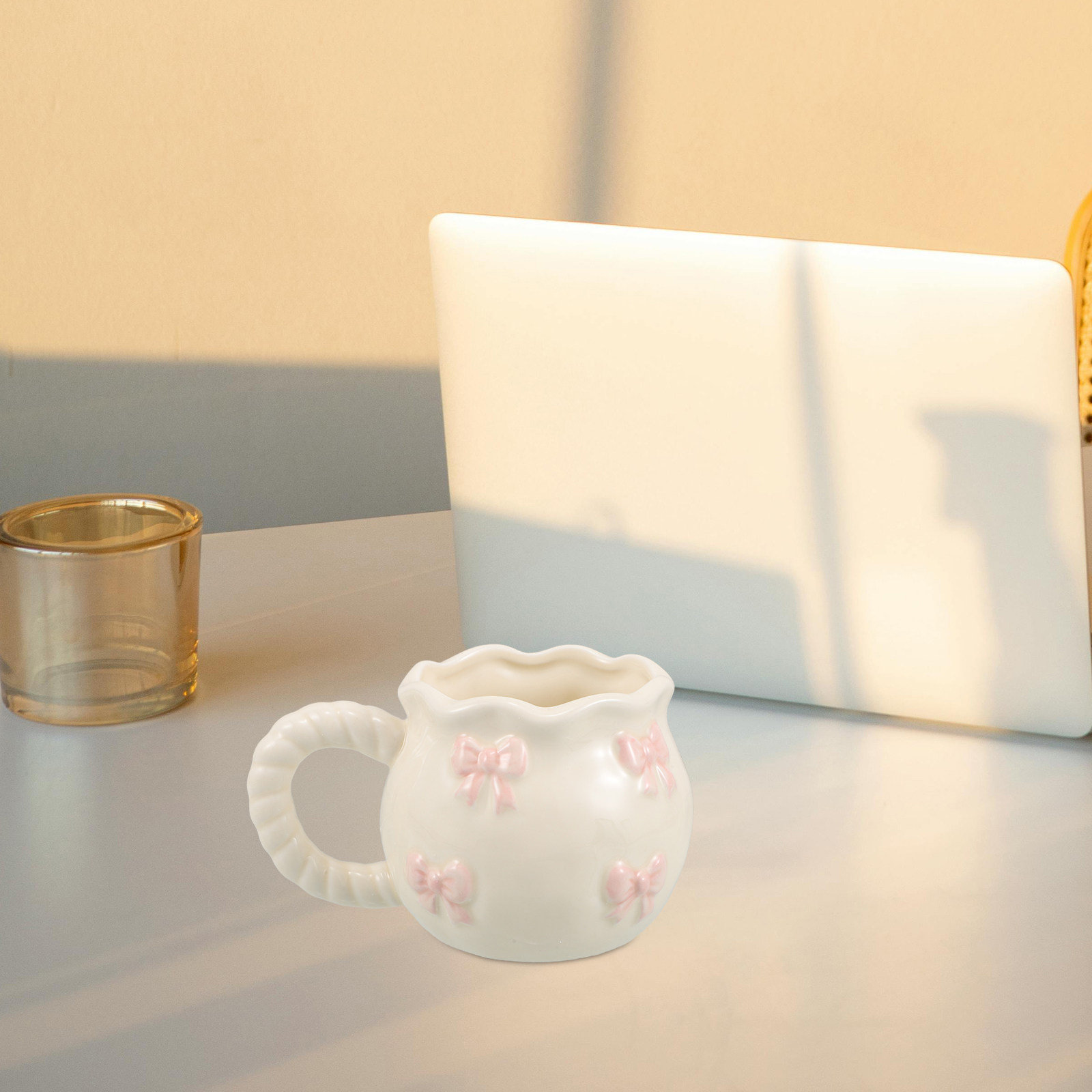 Unique 3D Bowknot Ceramic Mug  - Morning Tea Coffee review and price