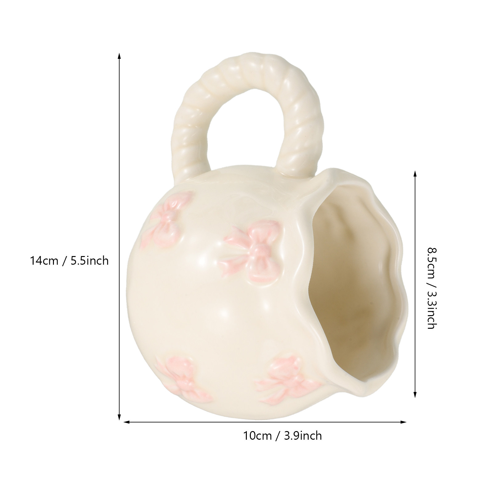 Unique 3D Bowknot Ceramic Mug  - Morning Tea Coffee review and price
