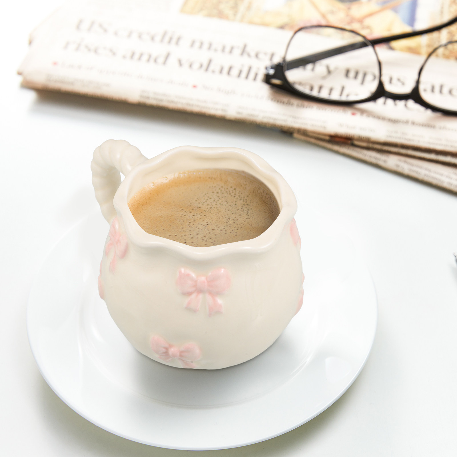 Unique 3D Bowknot Ceramic Mug  - Morning Tea Coffee review and price