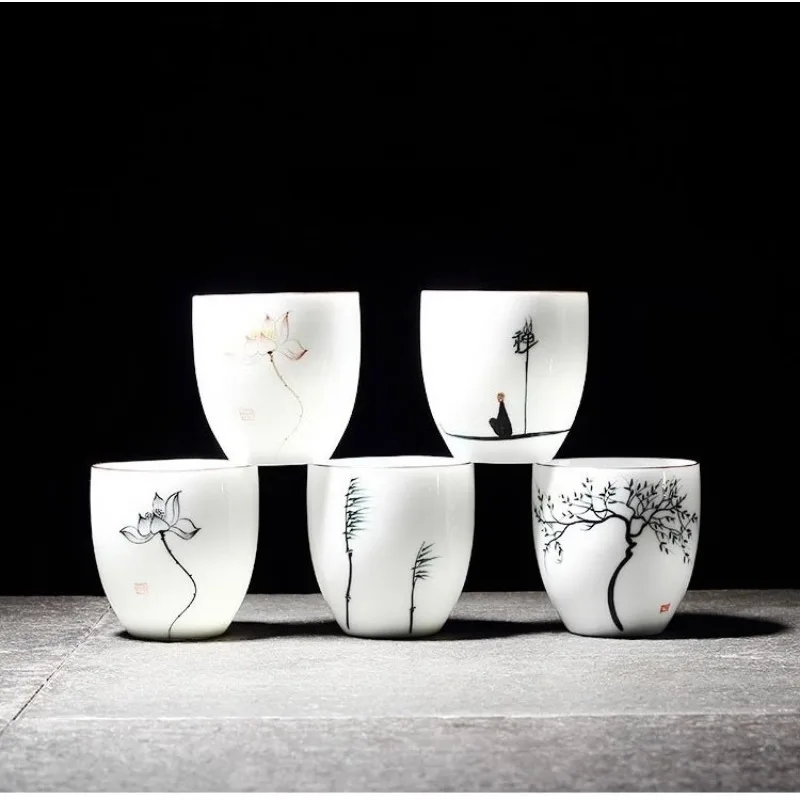 1PC Hand Drawn Ceramic Tea Cup - Tea Coffee Utensils review and price