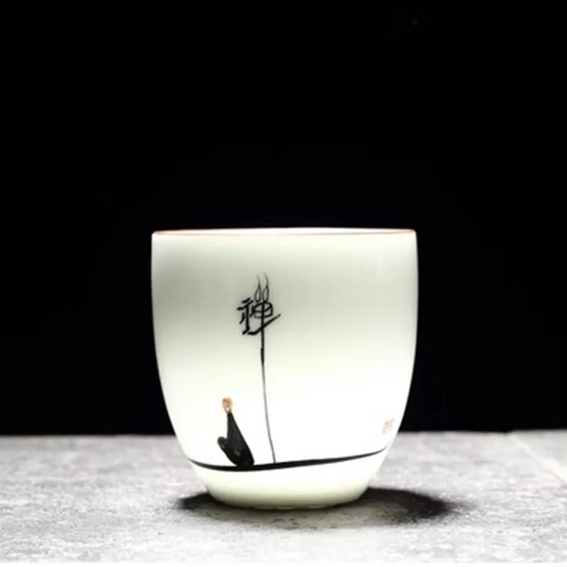 1PC Hand Drawn Ceramic Tea Cup - Tea Coffee Utensils review and price