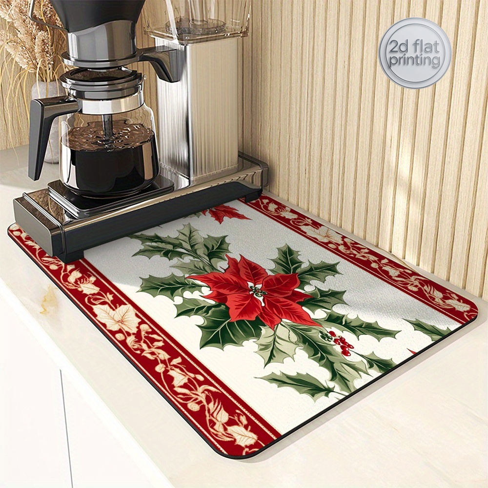 1pc Christmas Poinsettia Holly - Tea Coffee Utensils review and price