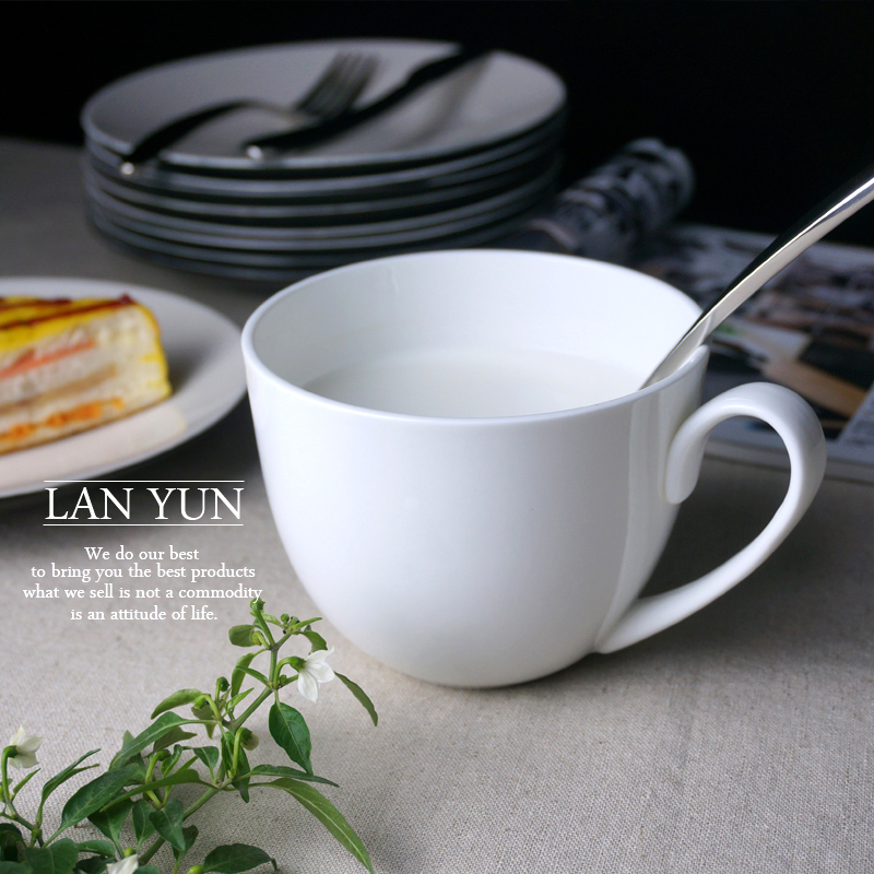 700ML, Plain White Bone China  - Morning Tea Coffee review and price