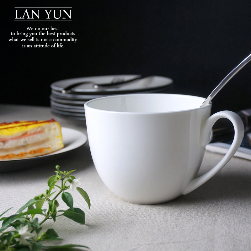 700ML, Plain White Bone China  - Morning Tea Coffee review and price