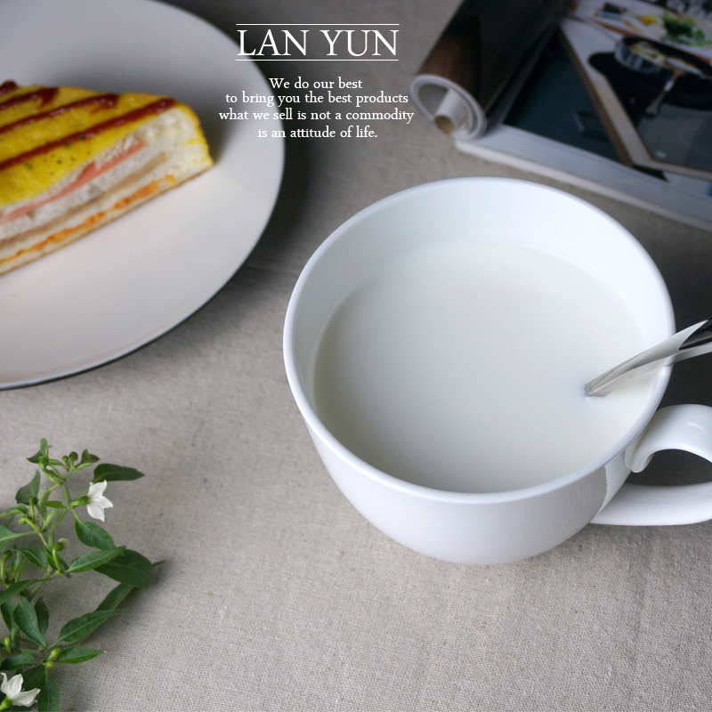 700ML, Plain White Bone China  - Morning Tea Coffee review and price