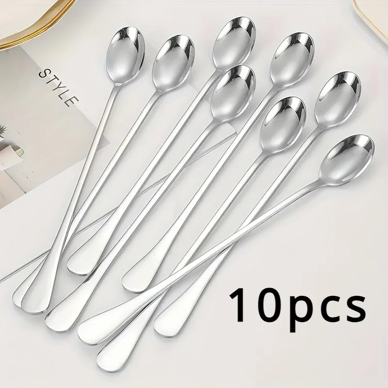 Stainless Steel 1/10pcs Long H - Tea Coffee Utensils review and price