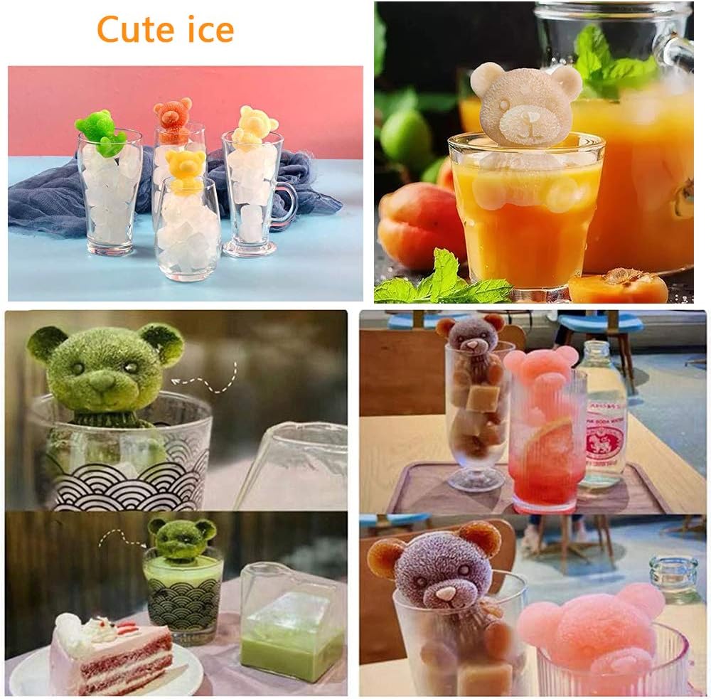 1~6Pcs Ice Bear Mold 3D Bear S - Coffee Tea Love review and price