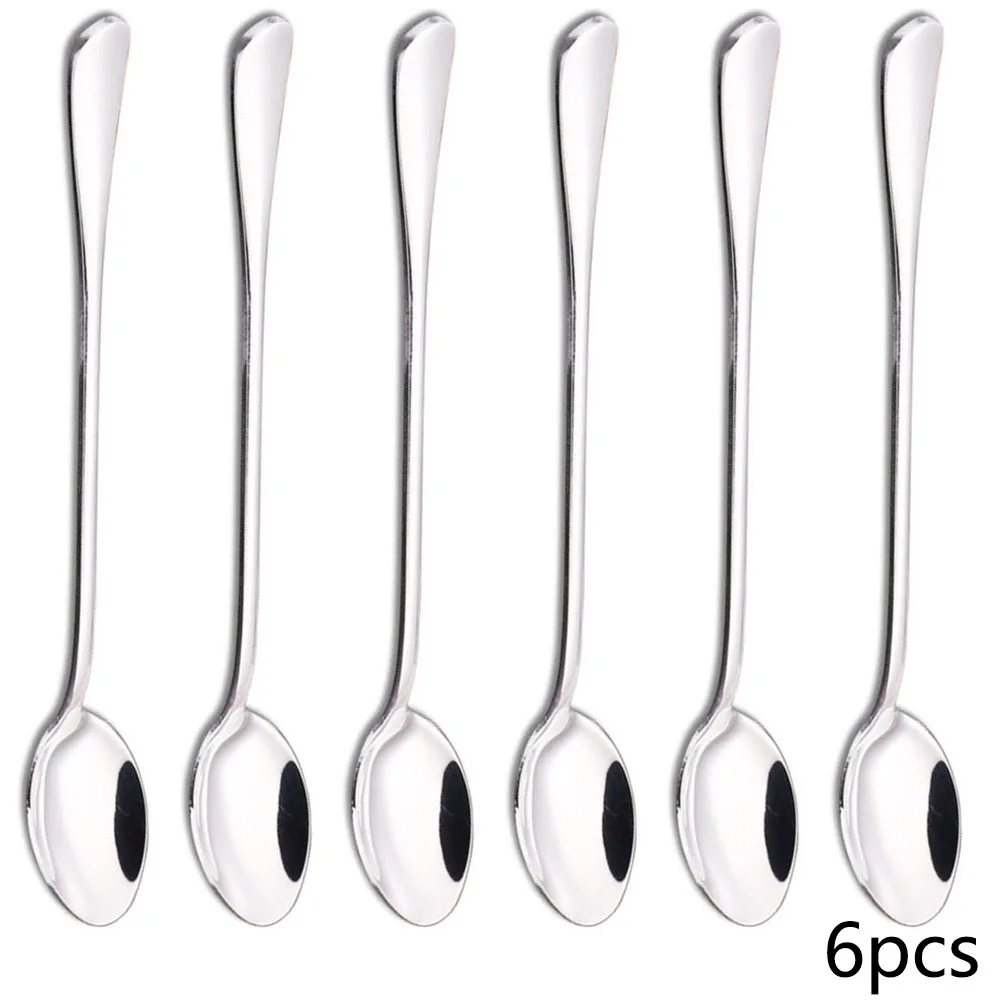6PCS 20cm Long-handled spoon,  - Coffee & Tea Difabis review and price