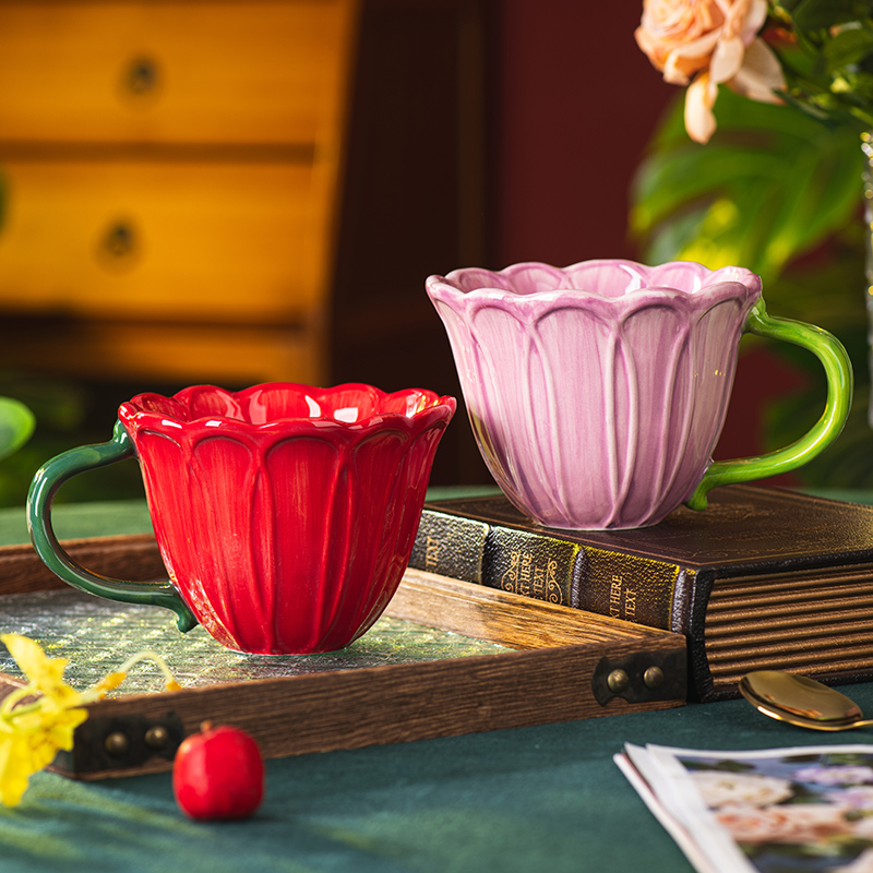 Floral Ceramic Mugs Set Couple - Morning Tea Coffee review and price