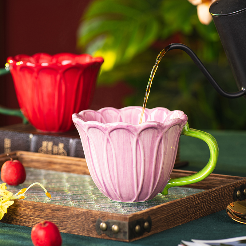 Floral Ceramic Mugs Set Couple - Morning Tea Coffee review and price