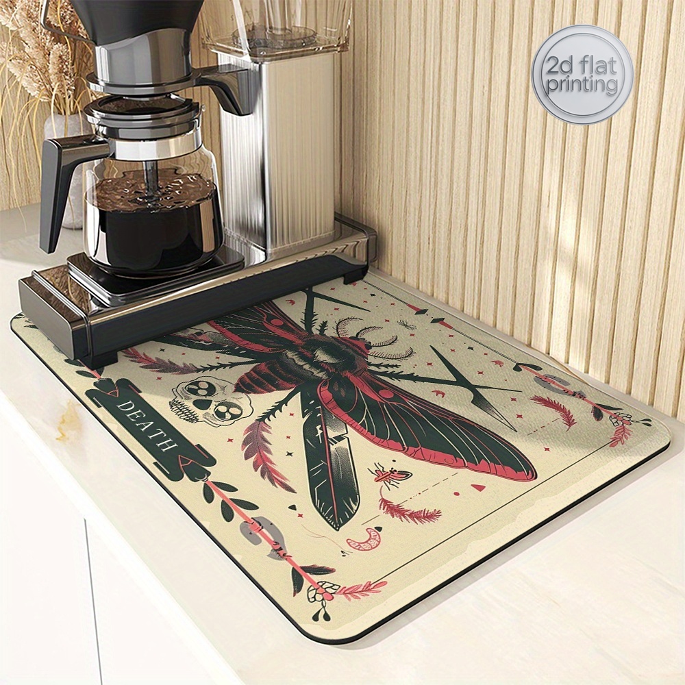 1pc  Card Moth Skull Gothic Ab - Tea Coffee Utensils review and price