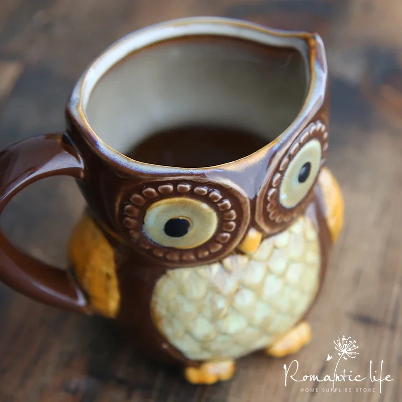 Cute Owl Cartoon Coffee Drinkw - Morning Tea Coffee review and price